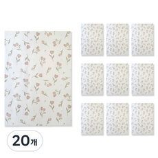 아이엔피 튤립 수채화 랩핑 화지 50 x 70 cm, 혼합색상, 20개