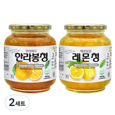 견과공장 겨울향기 프리미엄 햇과일청 2종 세트 한라봉청 950g + 레몬청 950g, 2세트