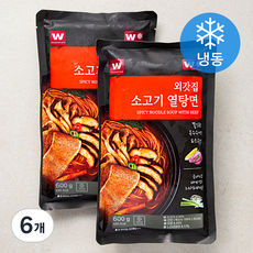 외갓집 소고기 열탕면 (냉동), 6개, 600g
