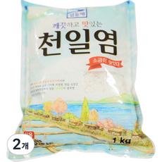 섬들채 천일염, 2개, 1kg