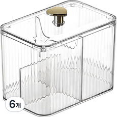 GOODIE FOODIE 心形棉花棒化妝品收納盒, 單一顏色, 6個