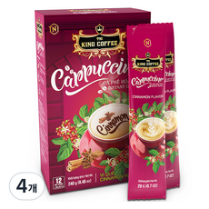 티엔아이킹커피 카푸치노 시나몬향 커피믹스, 20g, 4개, 12개입