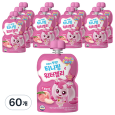 푸드웰 티니핑 워터젤리 복숭아, 60개, 110ml