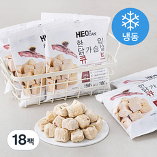 허닭 한입 닭가슴살 큐브 오징어 (냉동), 100g, 18팩