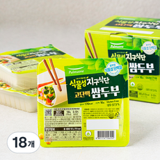 풀무원 식물성 지구식단 고단백 쌈두부, 100g, 18개