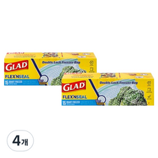 GLAD 佳能 Flex N' Seal冷凍夾鏈袋, M, 15入, 4盒