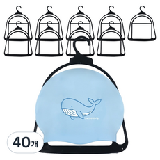 HANEE 泳帽 泳帽架 乾燥 收納 掛架, 黑色, 40個