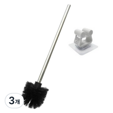 Modern More 不鏽鋼浴室馬桶刷 廁所馬桶清潔刷掛架, 黑色, 3個