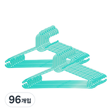 베베훅 아동 샤이니 심플 옷걸이, 라임, 96개입