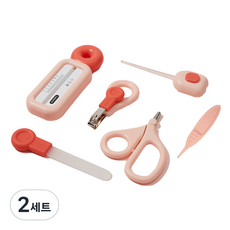 beiens 貝恩施 水溫溫度計 + 挖耳棒 + 指甲修剪組, 2組, 粉色