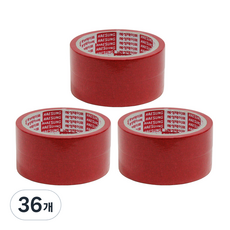 혜성테이프 칼라 마스킹테이프 종이테이프 빨강 24mm(폭) x 15M, 36개