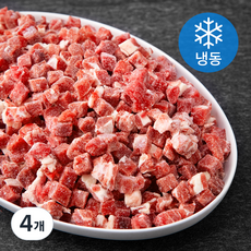 왕고기 호주산 소앞다리살 짜장카레용 1 x 1 x 1 cm (냉동), 3kg, 4개