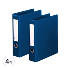 MUNHWA FILING SYSTEM 高週波 D型環 3孔活頁夾 5cm A4 B649-7, 藍色, 4個