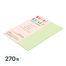 종이문화 두꺼운 양면 레인보우 카드지 No 13 에메랄드 205g, A6, 270개