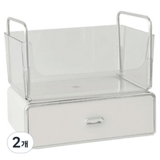 DEMIMOOD Beauty Stack 化妝品收納盒, 2個, 白色