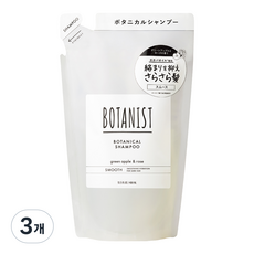 보타니스트 보타니컬 샴푸 스무스 그린애플 로즈향 리필, 3개, 400ml