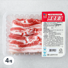 목우촌 프로포크 한돈팩 미박삼겹살 구이용 (냉장), 1kg, 4개