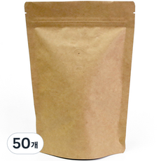 FEXTA 牛皮紙咖啡袋 夾鏈站立式 附排氣閥 500g, 1入, 50個