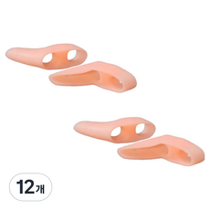 포근상점 실리콘 새끼발가락 보호 벌리기 발가락 끼우개 스킨, 12개