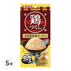 챠오츄르 고양이 치킨가득파우치 3p, 혼합맛(닭가슴살/치즈), 180g, 5개