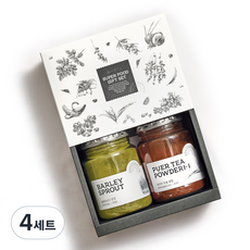 착한습관 건강분말차 2종 선물세트, 새싹보리 120g + 보이차 180g, 4세트