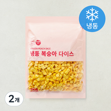 복숭아 다이스 (냉동), 2개, 1kg