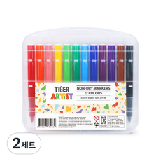 마이리틀타이거 마르지 않는 사인펜, 12색, 2세트