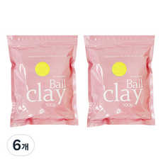 전문가용 볼클레이 500g, 6개, 노랑
