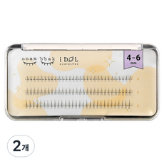 ccam bbak 偶像款人造單簇假睫毛 4~6mm, 2個, 下V型