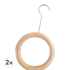 우드 링 다용도 옷걸이 대형, 혼합색상, 2개