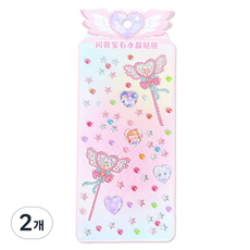 Inart 大容量優質精美寶石貼紙, 棒棒粉紅, 2個