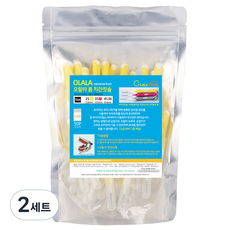 OLaLa Foam 牙間刷 SS 黃色 30入 + 檢視套組 3件組, 2套