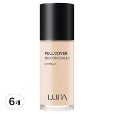 LunA Full Cover持妝大瓶遮瑕液 40g, 01 Vanilla, 6瓶