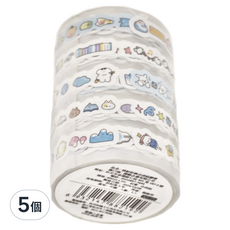 CARD LOVER 信的戀人 繽紛彩樂紙膠帶, 午後甜食, 5個