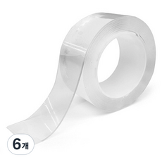 편스토어 미끄럼방지 겔타입 자이언트 양면테이프 5cm x 3m, 6개, 투명