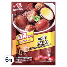 아지노모토 로스디 팔로 차이니스 파이브 스파이스 파우더, 60g, 6개