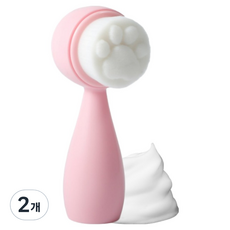 All Weily 潔面清潔矽膠細毛刷 TSP2505, 粉紅色, 2個