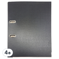 Lan CHYn 連勤牌文具 精裝二孔拱型夾 方形G眼 LC-845S, 黑色, 4本