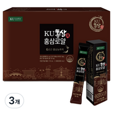 (학)건국대학교건국유업.건국햄 진세노사이드 15mg 6년근 KU홍삼진 홍삼로얄 30p + 쇼핑백, 300ml, 3개
