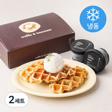 서울브레드 겉바속촉 크로플 55g x 4개입 + 바닐라빈 아이스크림 100ml x 2개입 세트 (냉동), 2세트