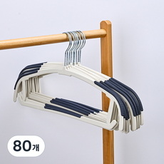 solve living 第2代 高級款防肩角無痕防滑衣架, 80個, 藍色