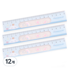 산리오 캐릭터 쉐이커 눈금자 15cm, 시나모롤, 12개