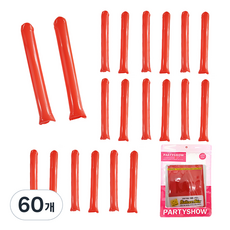 PARTYSHOW 加油棒氣球 2入, 60個, 紅色