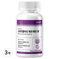 바이솔트 브로멜라인 퀘르세틴 큐, 3개, 60정