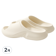 Hensen 素色足弓緩震拖鞋 4cm, 2個, 白色