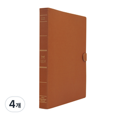 인디 가띠 O링 바인더 파일 3공, 브라운, 4개