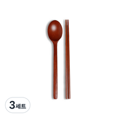 아띠레키친 나무수저세트, 숟가락 + 젓가락, 3세트