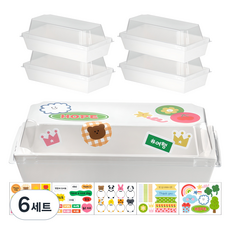 데이젤 내맘대로 DIY 도시락 직사각대 일회용용기 17 x 7 x 6.5 cm, 5개입, 6세트