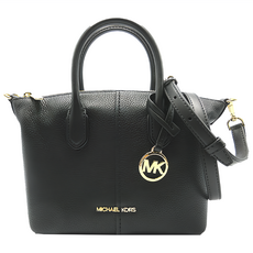 MICHAEL KORS 素面皮革肩背斜背兩用包 13S35S4G4FS1L, 黑色