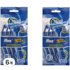 Dwightree MAX SPEED 3一次性刮鬍刀 藍色, 6個, 5入